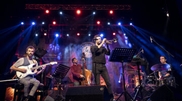 Pic Tim Dickeson 04-11-2021 Srdan Ivanovic (Drums) Andreas Polyzogopoulos (Sax) Federico Casagrande (Guitar) Mihail Ivanov (Bass)